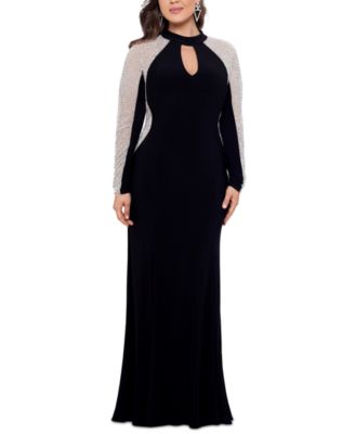 XSCAPE - Plus Size Embellished Jersey Gown