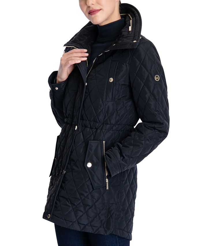Michael Kors Women's Hooded Quilted Coat, Created for Macy's & Reviews ...