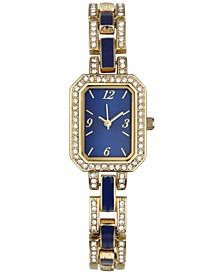 Women's Crystal Accent & Colored Enamel Link Bracelet Watch 21x26mm, Created for Macy's