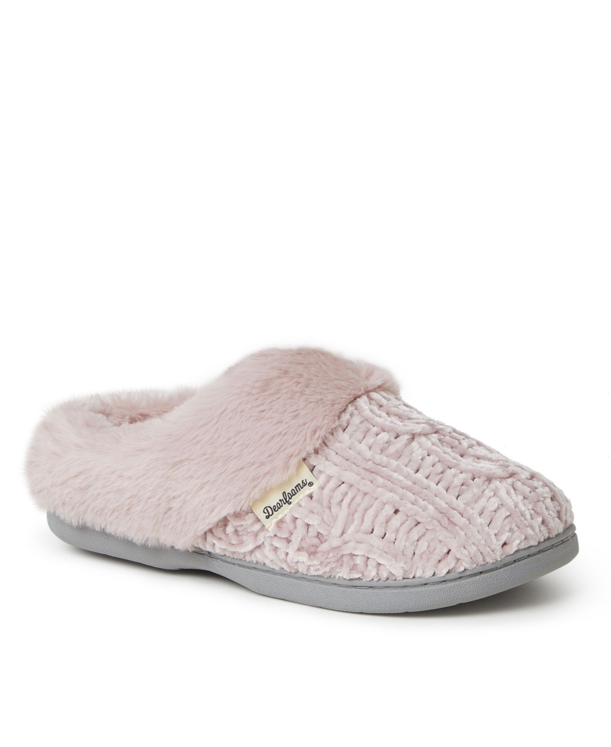 Dearfoams Women's Claire Marled Chenille Knit Clog In Pink