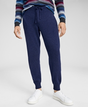 CLUB ROOM MEN'S CASHMERE JOGGER PANTS, CREATED FOR MACY'S