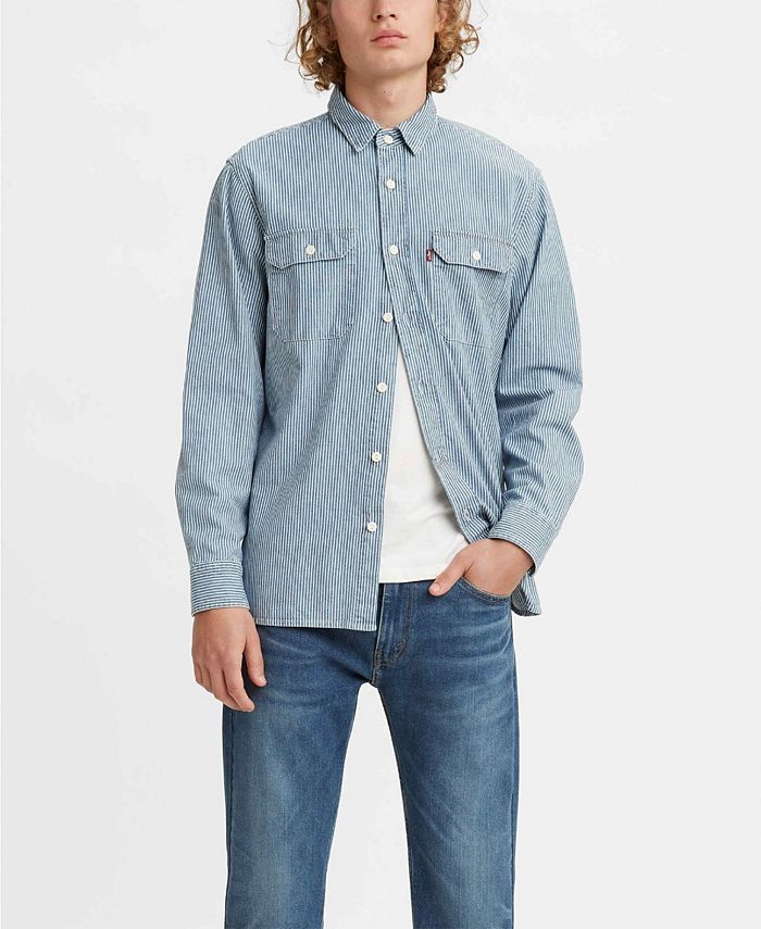 Levi's Men's Classic Worker Denim Relaxed Fit Over Shirt & Reviews - Casual  Button-Down Shirts - Men - Macy's