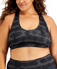 Plus Size Tie-Dyed Sports Bra, Created for Macy's