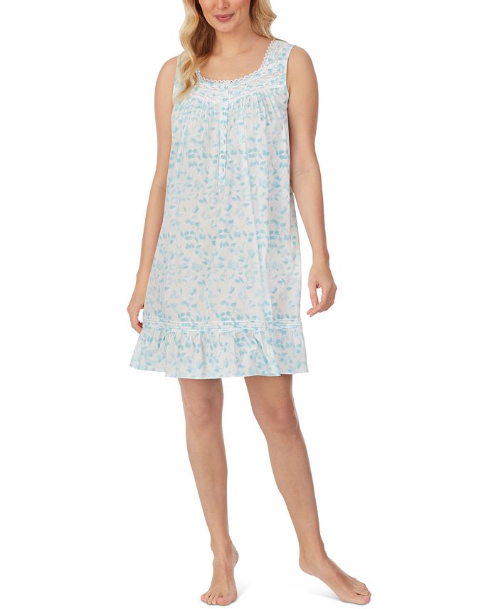 Eileen West Printed Cotton Nightgown - Macy's