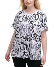 Plus Size Script Logo T-Shirt