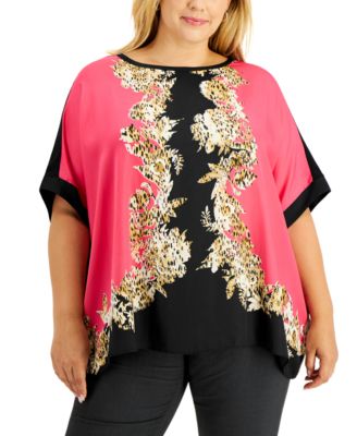 JM Collection - Plus Size Printed Top