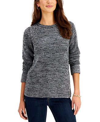 Style & Co Petite Pointelle Sweater, Created for Macy's - Macy's