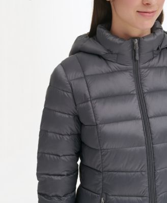 Packable Hooded Down Puffer Coat 