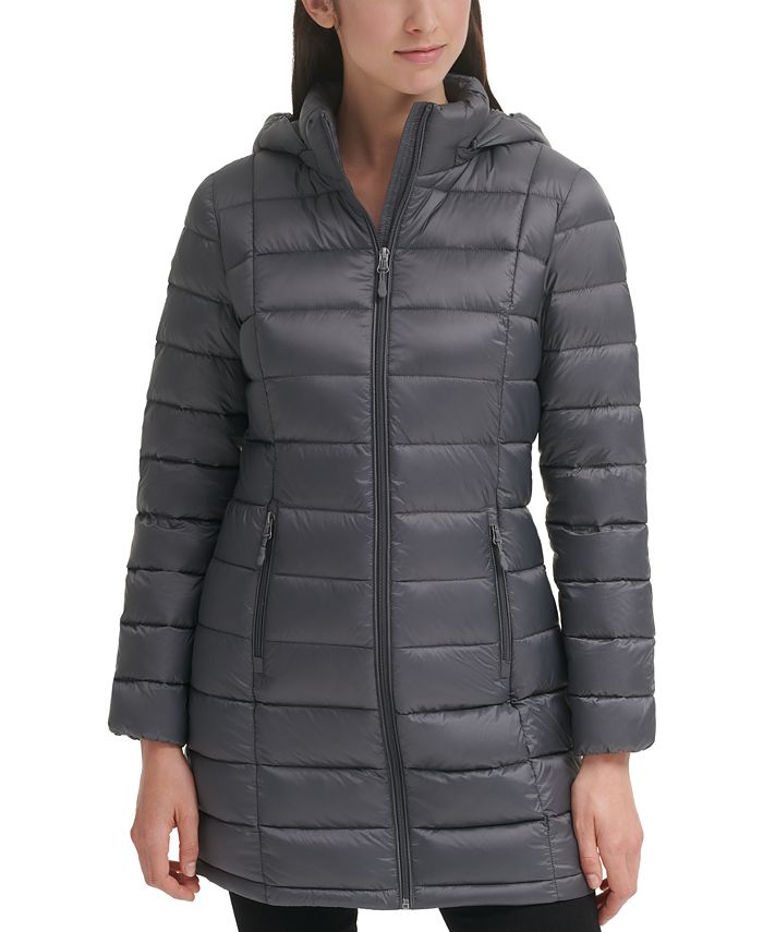 Charter Club Women's Packable Hooded Down Puffer Coat, Created for Macy ...