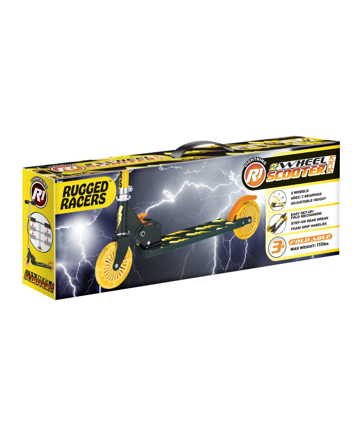 Shop Rugged Racers 2 Wheel Led Kick Scooter In Yellow