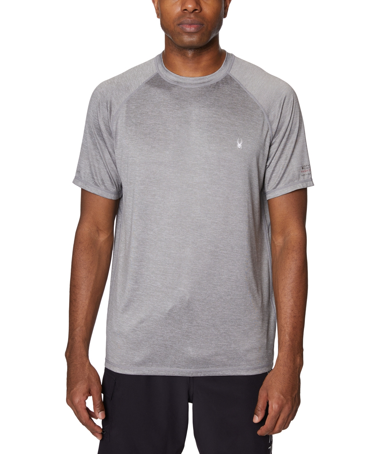 Spyder Men's Standard Short Sleeves Rashguard T-shirt In Grey