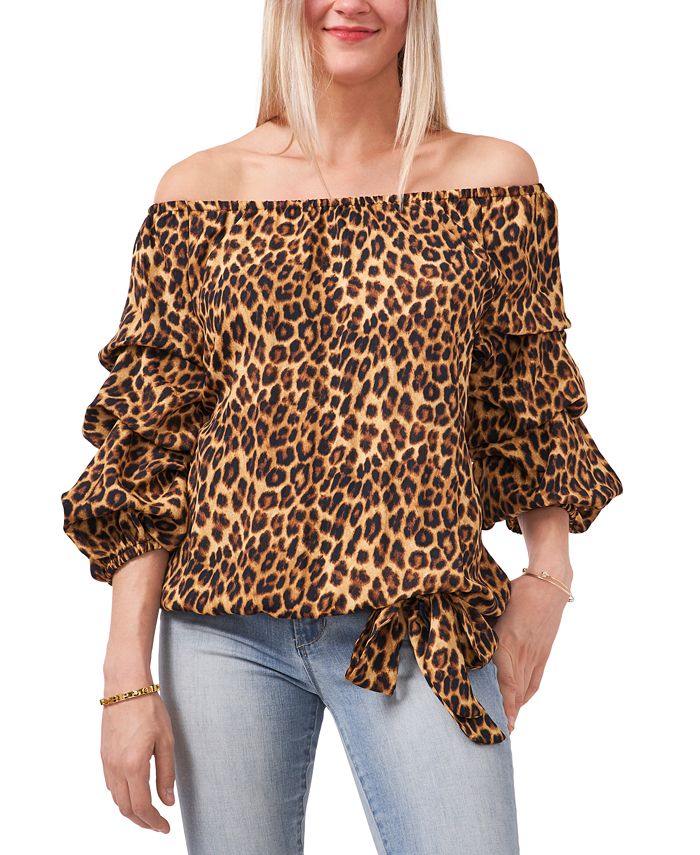 Leopard print blouse macy's new arrivals