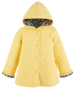 FIRST IMPRESSIONS TODDLER GIRLS QUILTED REVERSIBLE FLORAL JACKET, CREATED FOR MACY'S
