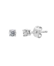 Effy Bouquet 14K White Gold Diamond Cluster Stud Earrings, 0.50 TCW