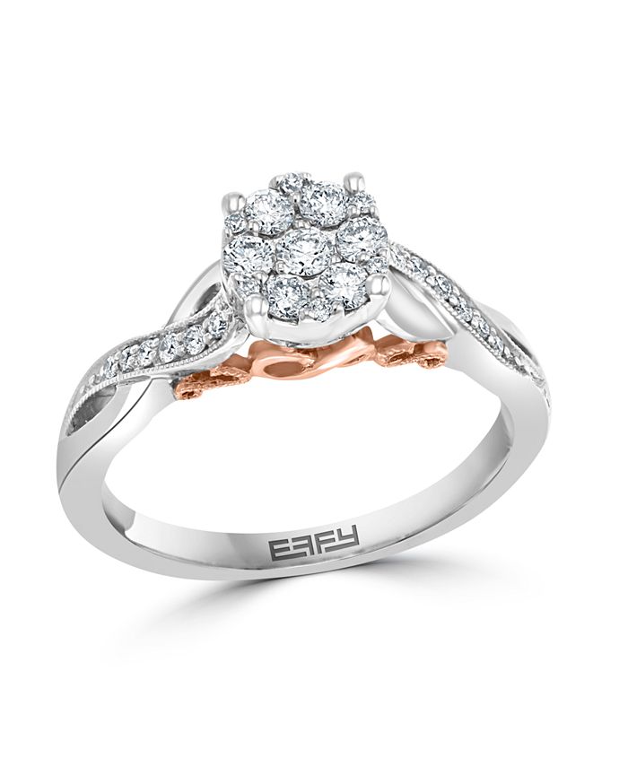 EFFY Collection - Effy Diamond Ring (3/8 ct. t.w.) in 14k Rose and White Gold