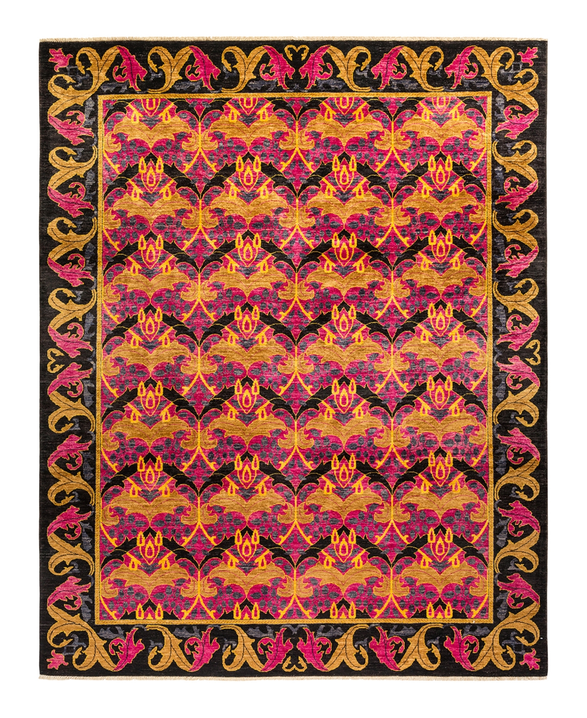 Adorn Hand Woven Rugs Arts and Crafts M1625 8' x 9'10in Area Rug - Raspberry