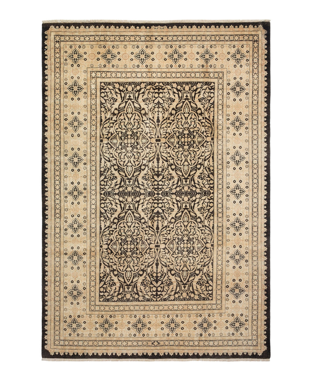 Closeout! Adorn Hand Woven Rugs Mogul M1602 6'1in x 8'10in Rectangle Area Rug - Black