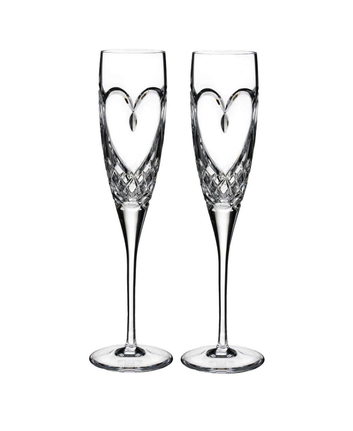 Shop Waterford True Love Toasting Flute, Set Of 2 In Clear