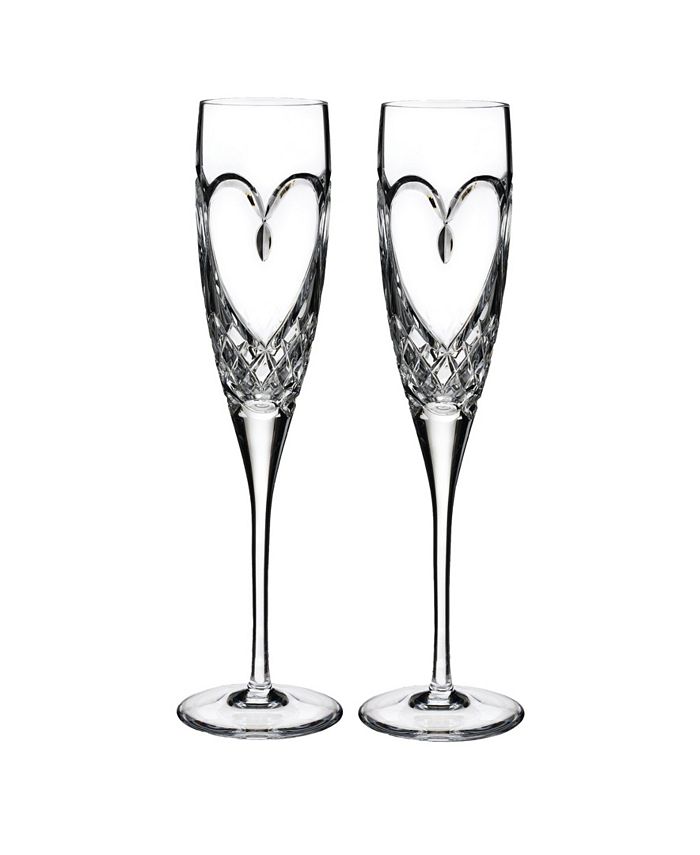 Waterford True Love Toasting Flute, Set of 2 - Macy's