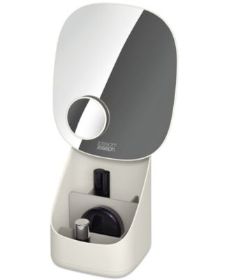 Viva Pedestal Mirror with Cosmetic Organizer