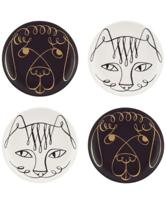 kate spade new york - Woodland Park Set of 4 Cat and Dog Coasters