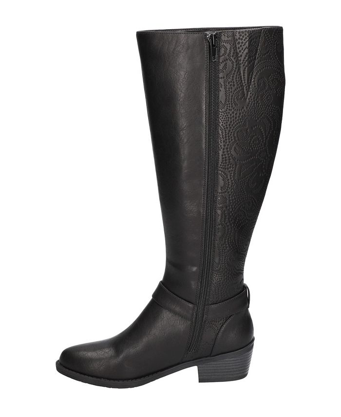 Easy Street Women's Memphis Plus Mid Calf Boot Black Size 6.5 M