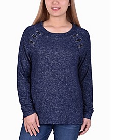 Women's Long Sleeve Lacing Detail Pullover