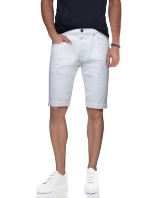 white jean shorts mens ripped