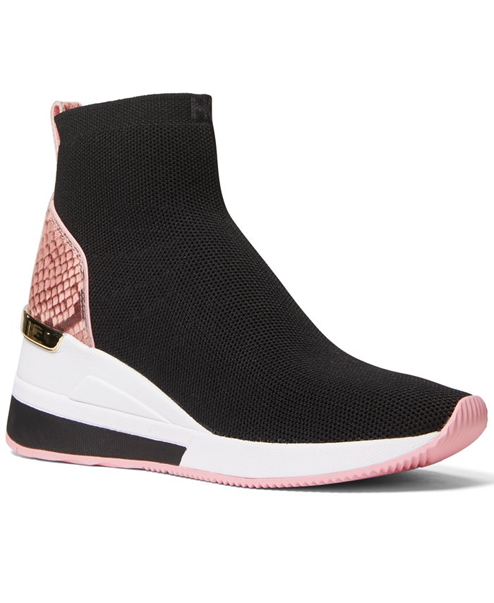Etna Pascua de Resurrección ingresos Michael Kors Women's Skyler Wedge Bootie Sock Sneakers - Macy's