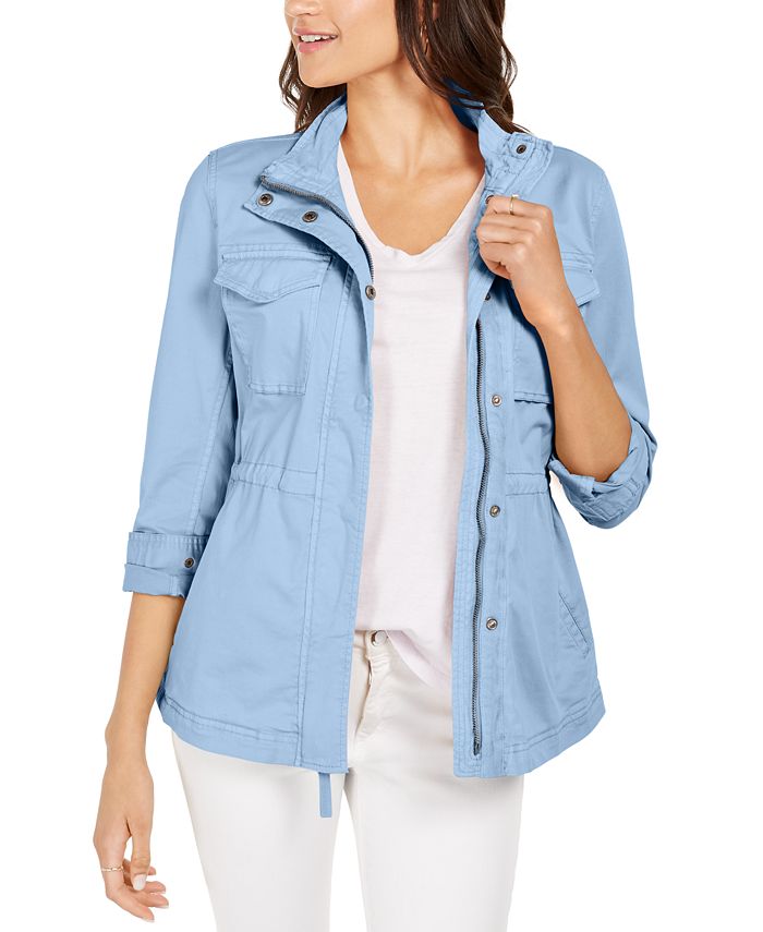 Style & Co Petite Cotton Utility Jacket, Created for Macy's - Macy's