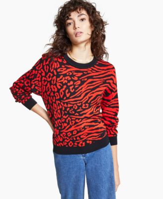macys red sweaters