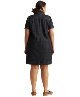 ralph lauren plus size denim dress