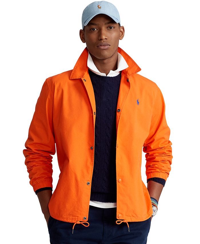 Polo Ralph Lauren Men's Poplin Coach Jacket & Reviews - Coats & Jackets ...