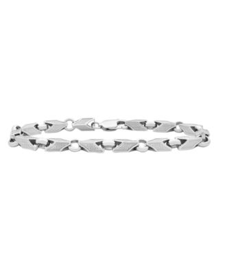 Men's Polished Link Bracelet in Sterling Silver