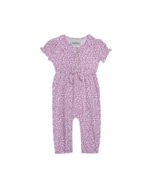 Rare Editions Baby Girls Animal Print Yummy Jumpsuit