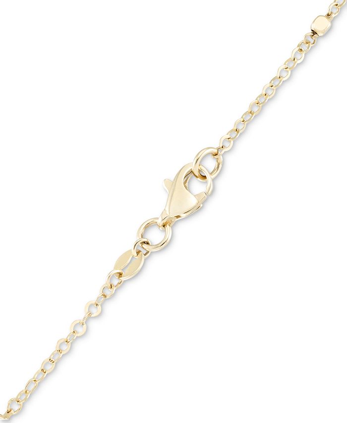 Macy's Enamel Evil Eye Charm Bracelet in 10k Gold Macy's