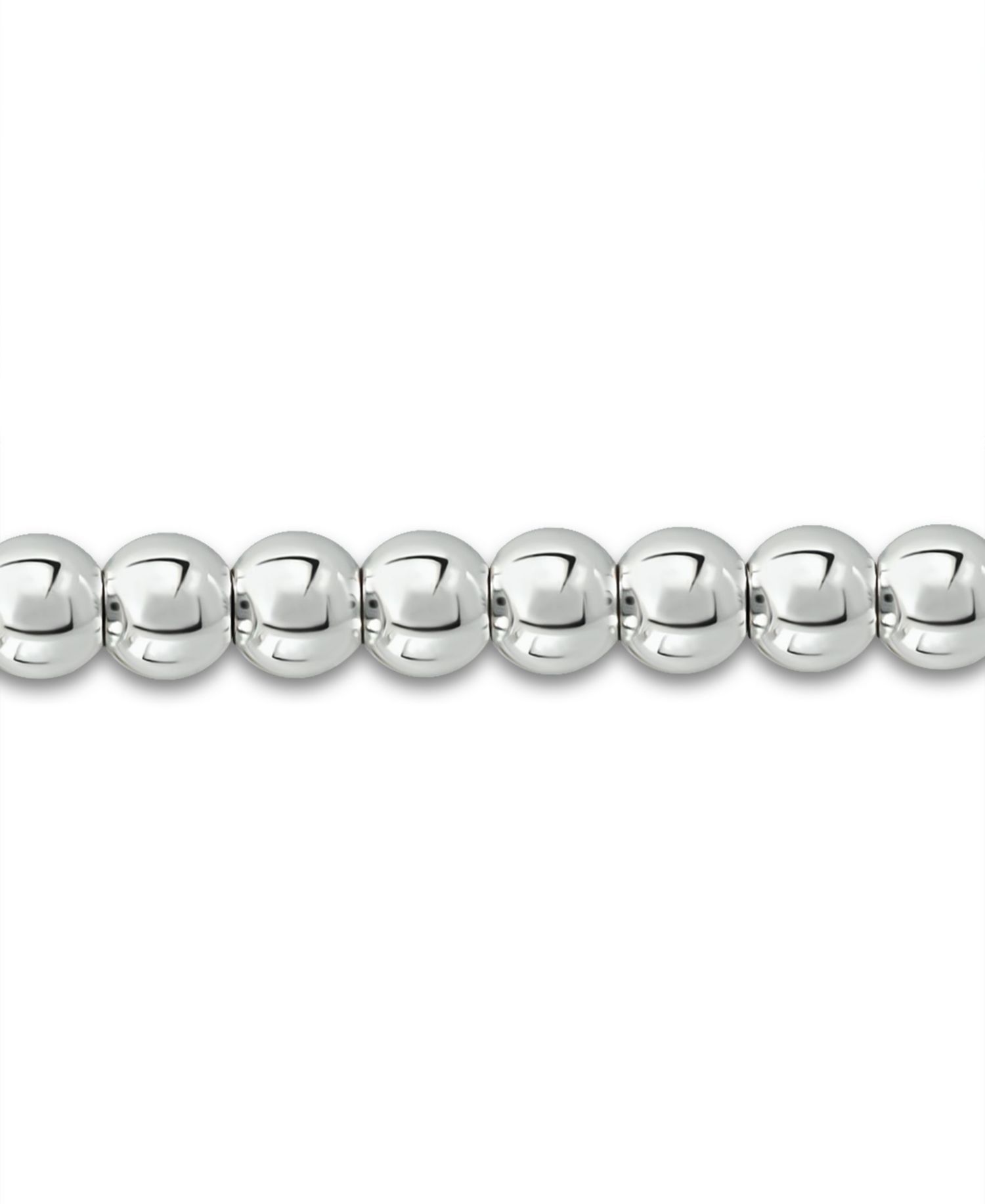 Bead Horse Shoe Charm Bracelet in Silver Plate