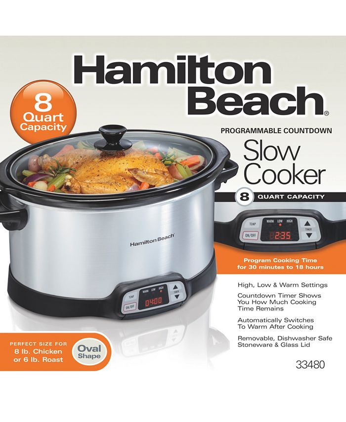 Hamilton Beach 8Qt. Programmable Countdown Slow Cooker Macy's