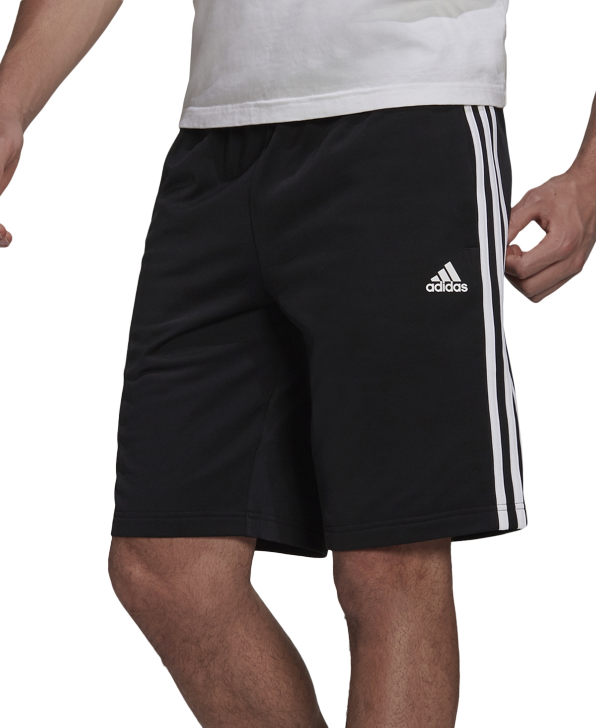 Shop Adidas Originals Men's Tricot Striped 10" Shorts In Black,white