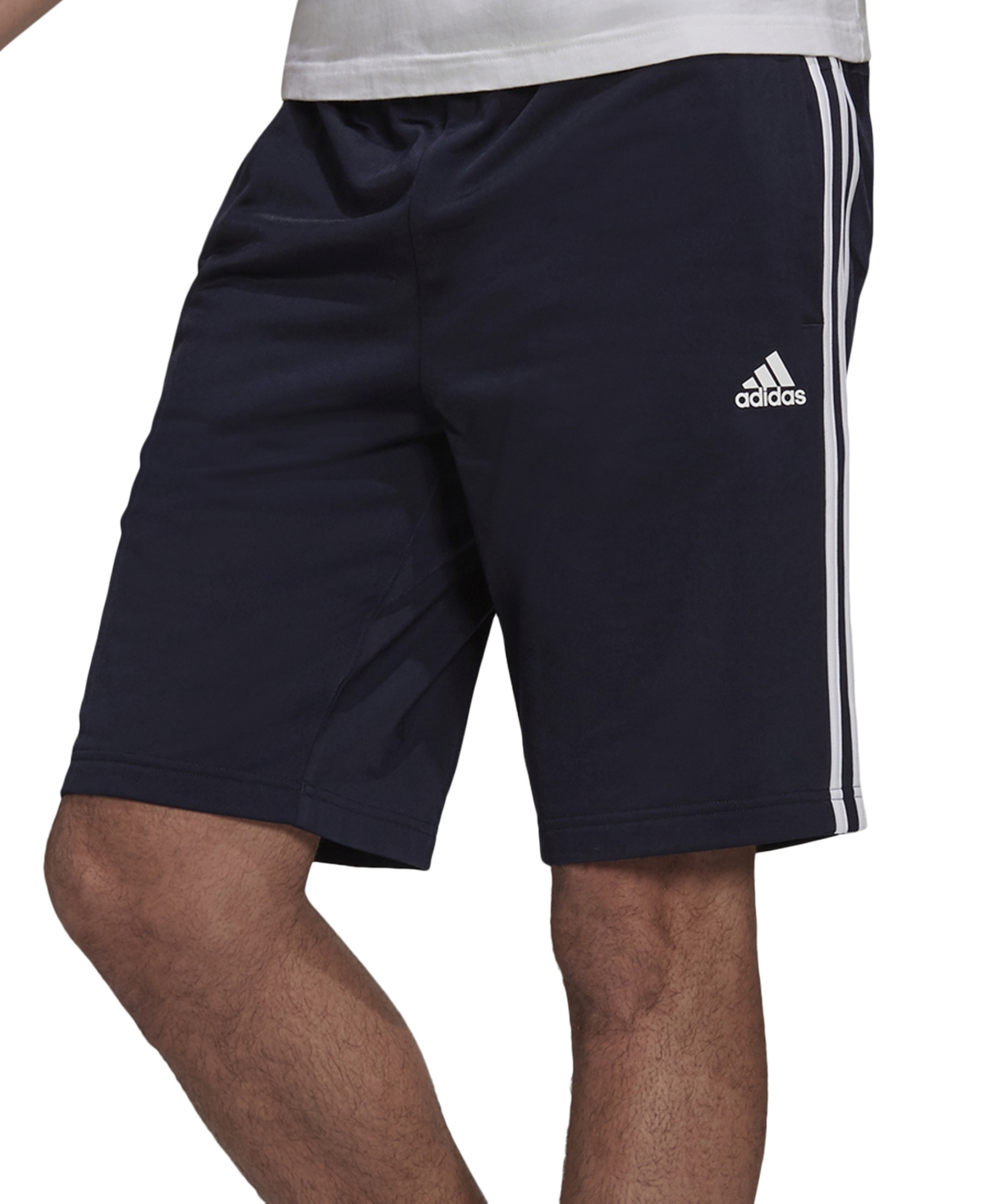 Adidas Originals Men's Tricot Striped 10" Shorts In Legend Ink,white