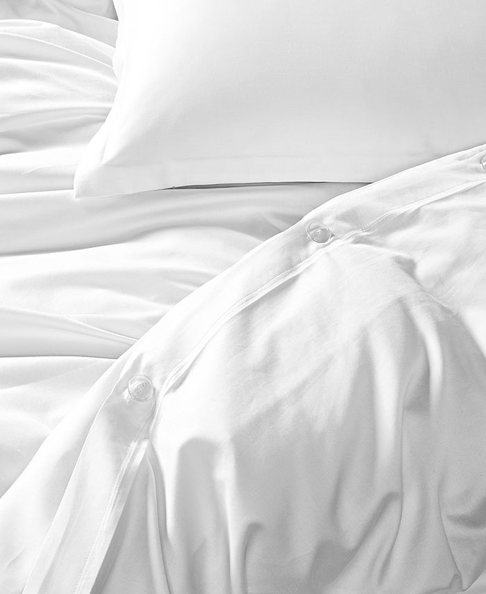 Oake Solid Reversible Cotton Tencel 3Pc. Duvet Cover Set, Full/Queen