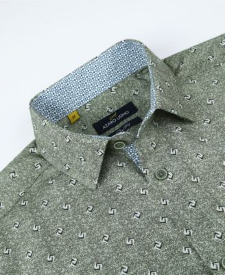 Men's Slim Fit Business Nautical Button Down Dress Shirt