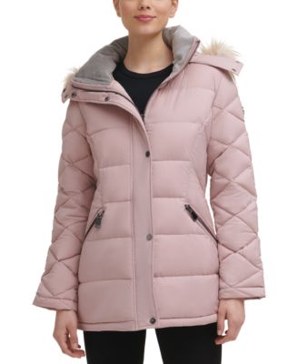 Calvin Klein Women's Faux-Fur-Trim Hooded Puffer Coat, Created for Macy's &  Reviews - Coats & Jackets - Women - Macy's