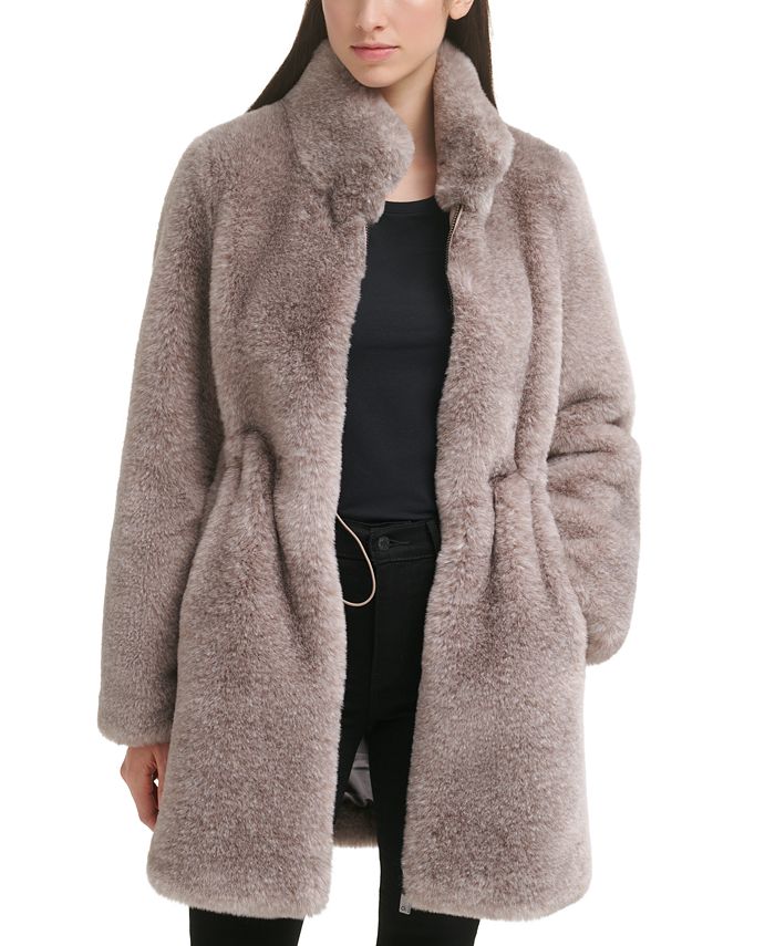 Calvin Klein Petite Faux-Fur Coat & Reviews - Coats & Jackets - Petites -  Macy's