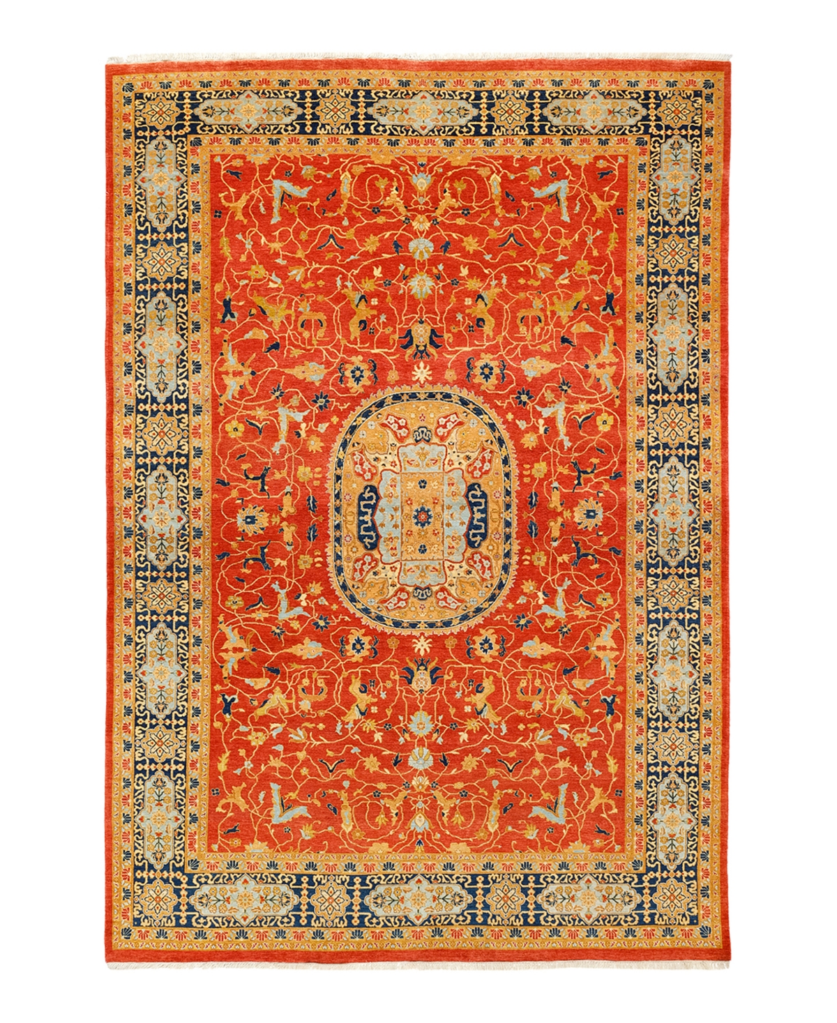 Closeout! Adorn Hand Woven Rugs Mogul M1749 6'1in x 8'10in Area Rug - Rust