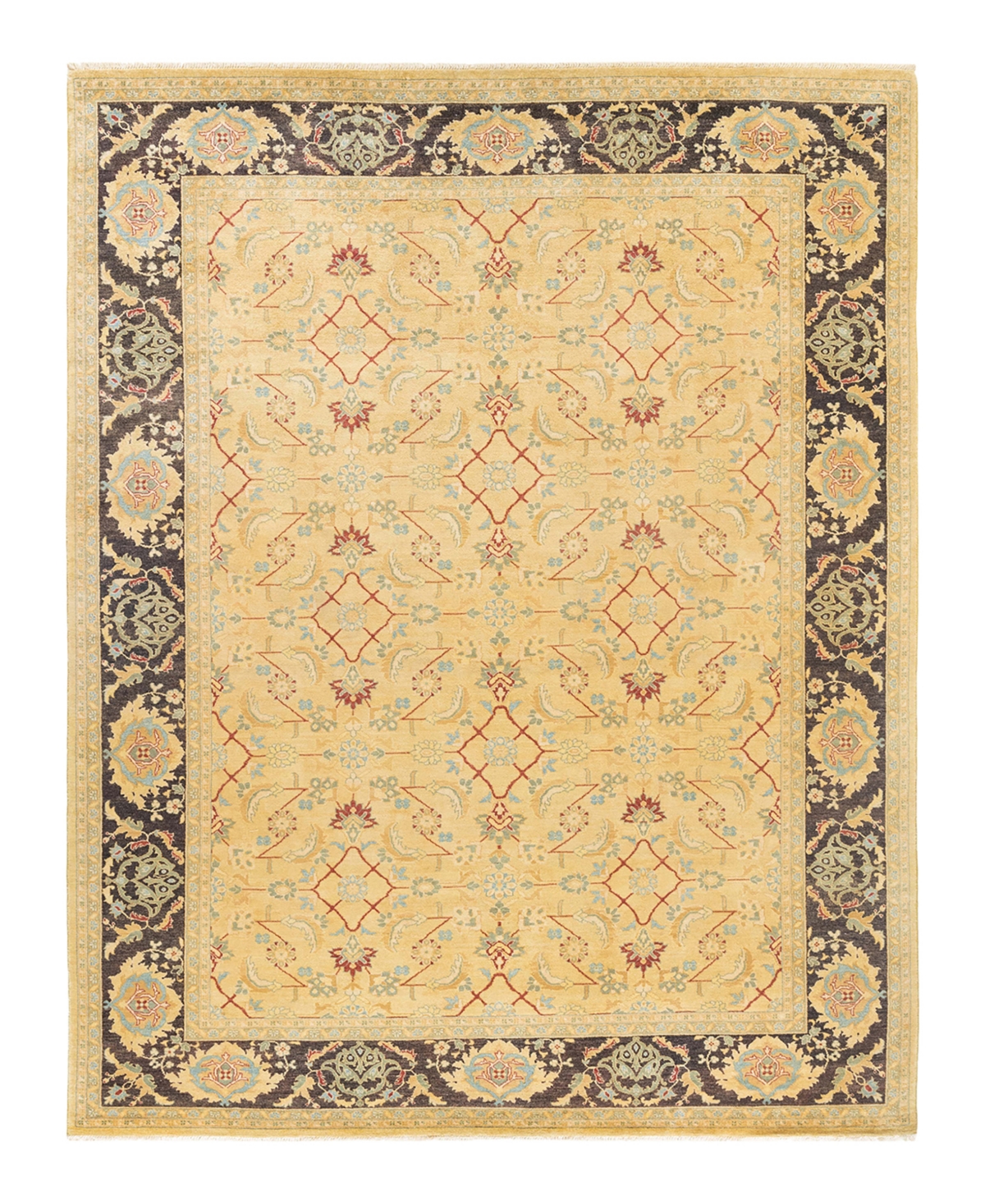 Closeout! Adorn Hand Woven Rugs Eclectic M1461 9'1in x 11'9in Area Rug - Lime