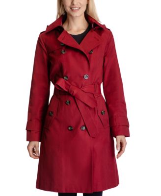 london fog coats red