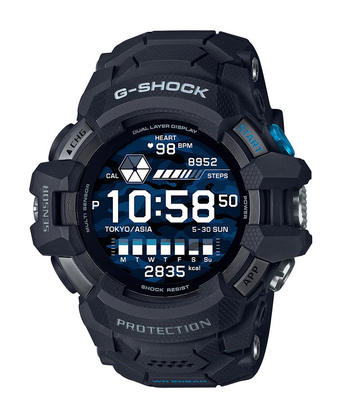 GShock Black Resin Digital Smart Watch Macy's
