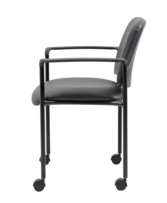 Square Back Diamond Stacking Chair with Arm