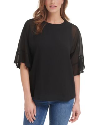 Calvin Klein - Ruffle-Sleeve Top